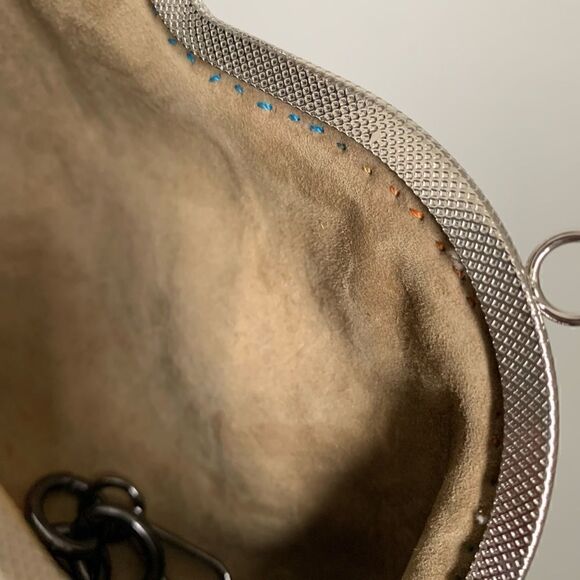 Vintage Embossed Floral Leather Clutch/Wristlet/Crossbody & 2 Chain Styles - Picture 14 of 14